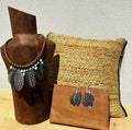 Guinea Fowl feather Earrings
